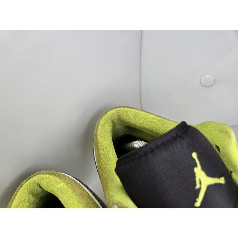 Air Jordan 1 Low Shoes Men's 11.5 Black Cyber Green Athletic Lifestyle Sneakers